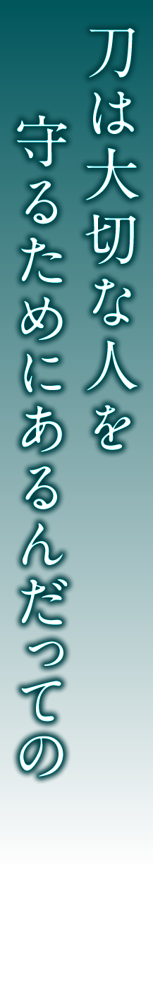 刀は大切な人を守るためにあるんだっての