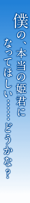 僕の、本当の姫君になってほしい……どうかな？